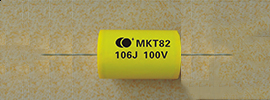 Metallized polyester film circle axial capacitor