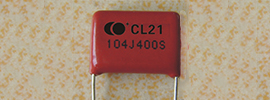 Metallized polyester film capacitor